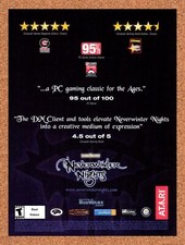 2002 Neverwinter Nights PC Original Advertisement / Retro Promo v2 picture