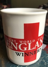 Rugby World Cup ENGLAND winners 2003 coffee mug RARE Made In England picture
