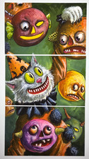 Matthew Kirscht Installment Halloween Mingling Connecting Sketch Postcard MK7 picture