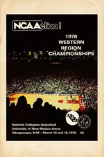 🏀 1978 NCAA Western Region Championships Poster 24x36” Premium Matte 🗞️ picture