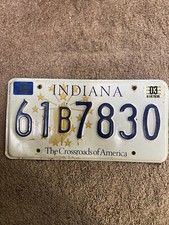2003 Indiana License Plate - 61B 7830 -  Nice picture
