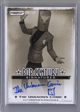 2010 Razor Pop Century The Unknown Comic Auto Signed + Hand-Drawn Bag Gong Show picture