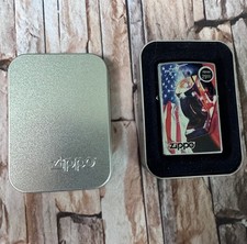 NEW MINT 2007 ZIPPO LIGHTER MAZZI  American Flag Sealed In Tin picture