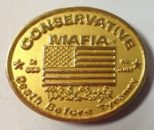 Conservative Mafia Pin, Card Carrying, MAGA Trump Charlie Kirk Donation picture