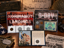 πΊπΈ WWII D-DAY & WARTIME CURRENCY COLLECTION β 3 ALBUM SET - NORMANDY, V NICKEL picture