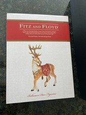 Fitz & Floyd Large Bellacara Deer Figurine Reindeer Christmas 2016 NIB 15