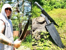 KHHI dbad Musso Bowie Knife, 14 inch, raw blade, 5160 HC steel, Custom deisgned picture