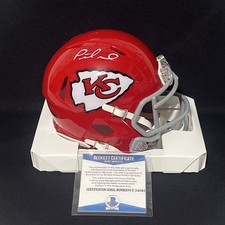 Patrick Mahomes Signed Kansas City Chiefs 60’s Throwback Mini Helmet. BAS COA picture