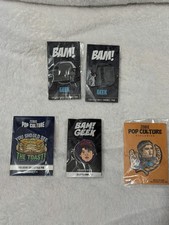 BAM Box Zobie Pop Culture Pins Lot Of 5 Brand New picture