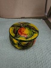 MEXICAN TALAVERA HAND PAINTED POTTERY TRINKET BOX picture