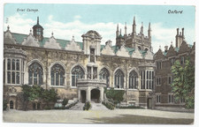Oxford Oriel College Square Grade I Listed Arches Columns  Tower 1922 picture