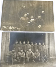 Antique Authentic WWI Army Doughboy Group Unit Photo Postcards-5.5