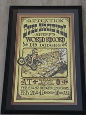 Evel Knievel ~ Signed Autographed Framed Large Poster ~ Vintage  picture