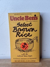 1980 Uncle Ben’s Select Brown Rice 1 Lb Box Sealed Prop  picture