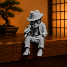 Ledge SkulZ Michael Bones Jackson Skeleton Shelf Sitter 3D Printed Figurine picture