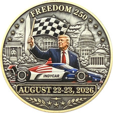 AA-014 Challenge Coin Freedom 250 for INDYCAR Grand Prix Washington DC President picture