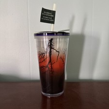 NEW Starbucks Halloween 2022 Raven’s Perch GLOW 16 oz Tumbler + Stickers picture