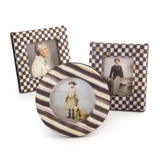 Brand New in Box  MacKenzie Childs Courtly Check Frames, Set of 3 great gift picture