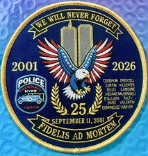 NYPD ESU World Trade Center 25th Anniversary 4” Patch NEW WTC 9/11 SWAT picture