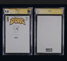 D'ORC #1 CGC 9.8 Grade 1st Print Blank Sketch Variant SIGNED + REMARK BRETT BEAN picture
