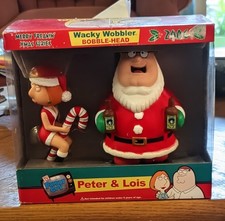 Family Guy Peter And Lois Xmas Series Funko Wacky Wobbler Bobble Head 2006 picture