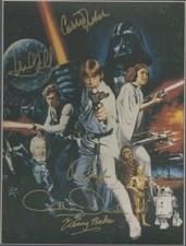 Mark Hamill, Carrie Fisher x5 ~ Signed Autographed Star Wars Photo ~ PSA DNA picture