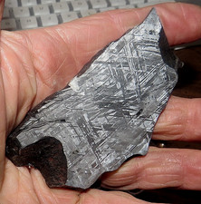 153 GM ETCHED GIBEON IRON METEORITE SLAB MUSEUM  GRADE  RING NAMIBIA AFRICA JAL picture