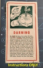 Vintage Instructions ONLY for Spring Sewing-Darning-Quilting-Applique Attachment picture
