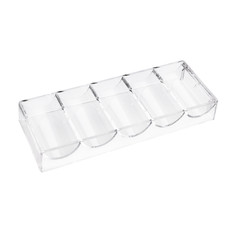 100-Piece Clear Acrylic Poker Chip Rack. 100ct Casino Poker Chip Tray/Holder picture