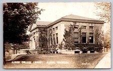 Albion College Library Albion Michigan 1927 Real Photo RPPC picture