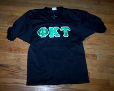 NICE Phi Kappa Tau fraternity men's athletic jersey / shirt, Greek letters, XL picture