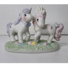 Vintage 1985 My Little Pony Wedding Prance Porcelain Unicorn Figurine Hasbro G1 picture