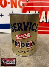 FULL Vtg SERVICE MOTOR OIL Extra Duty Can 1 qt - Gas & Oil picture