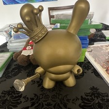 Kidrobot Dunny Gold Metallic Vinyl Art Toy Figure w/ Accessory,Tristan Eaton picture