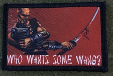 Lo Wang Video Game Morale Patch Tactical Military Army Badge Hook Flag picture