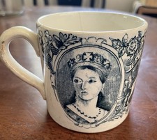 VTG QUEEN VICTORIA GOLDEN JUBILEE 1887 COMMEMORATIVE SOUVENIR MUG picture