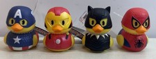 Disney Rubber Duck Lot-4 MARVEL IRON MAN SPIDER-MAN CAPT. AMERICA BLACK PANTHER picture