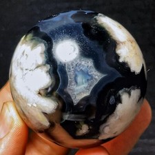 TOP 233G Natural Gobi Agate Eyes Agate Sphere  Crystal Stone Healing L2579 picture