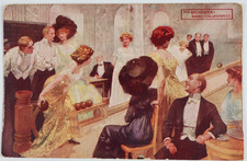 1913 Brunswick Balke Collender Bowling Postcard High Society 5M Print Run picture