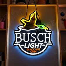 16''x14'' Flying Duck Quack One Open Beer LED Neon Sign With Dimmer USB Powered picture