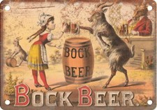 Vintage Bock Beer Vintage Ad Reproduction Metal Sign E411 picture