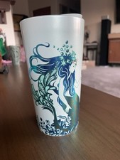 Starbucks Siren Ceramic Mug Tumbler Blue Green Gold Mermaid - 2022, Lid included picture