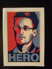 Edward Snowden Hero HEAVY DUTY Sticker 5 Year Warranty  picture