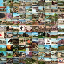 x100 LOT US Scenic Travel Postcard Mixed Linen Chrome View Buildings Landmarks picture