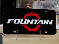 Fountain Powerboat Offshore Racing Car License Plate Black Acrylic Plexiglass picture