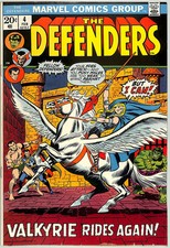 Defenders #4 1973 Marvel Bronze Age 1st Valkyrie Barbara Norris Key FN/VF 7.0 picture