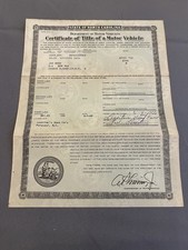 Genuine Original 1956 Chevrolet 210 4 Door NC Car Title VB56B picture