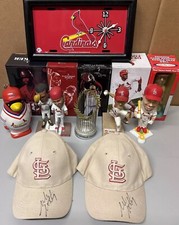 St. Louis Cardinals Bobblehead Lot Redbird Stein Ceramarte Clock WS Trophy picture