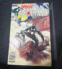 Marvel Comics Web of Spider-Man #1 (1984) Charles Vess Cover Newsstand picture