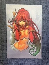 Red Monika (Battle Chasers) Joe Madureira- Art Print Lithograph-¡11” X 17” picture